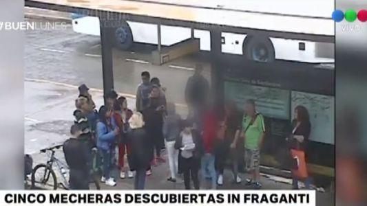 Descubrieron a 5 mecheras in fraganti