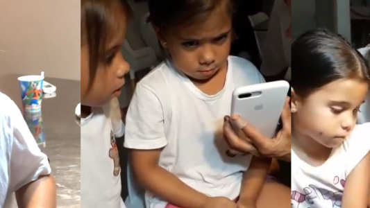 Los desopilantes videos de las hijas de Cinthia Fernández, indignadas con Papá Noel:  "¡No existe!"