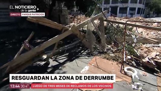 Después de cientos de reclamos, aseguran zona de derrumbe en Parque Patricios