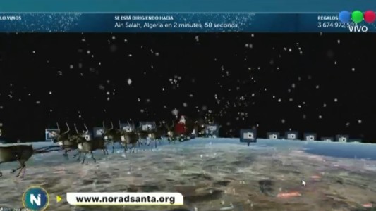 Papá Noel está llegando a la Argentina