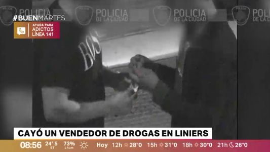 Video: Capturan a un dealer en Liniers mientras vendía cocaína