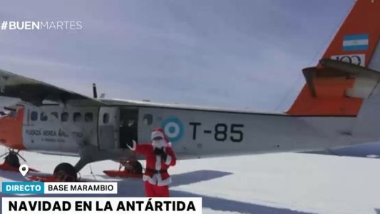 Así se pasa la Navidad en la base Marambio con -10 grados, nieve y mucho viento