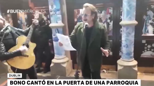 Un groso: Bono hizo un show a la gorra para ayudar a personas que viven en la calle