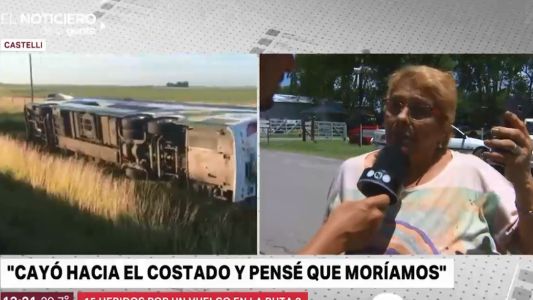 Micro volcó en ruta 2: "Pensé que moría ahogada", dijo una pasajera