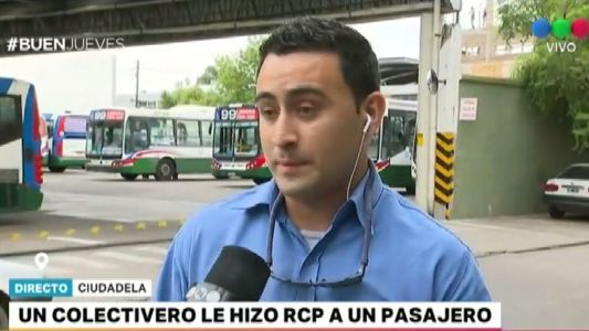El "ángel" del 161: el colectivero que le salvó la vida a un pasajero que sufrió un paro cardíaco