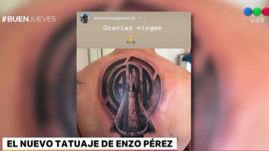 Mirá el nuevo tatuaje de Enzo Pérez