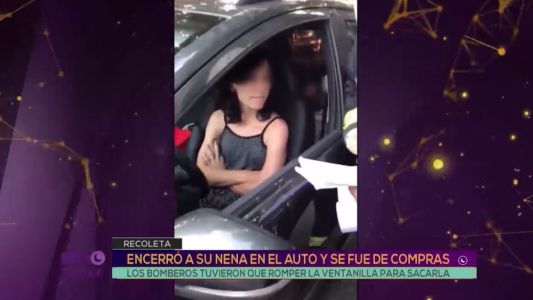 Encerró a su hija en el auto y se fue de compras