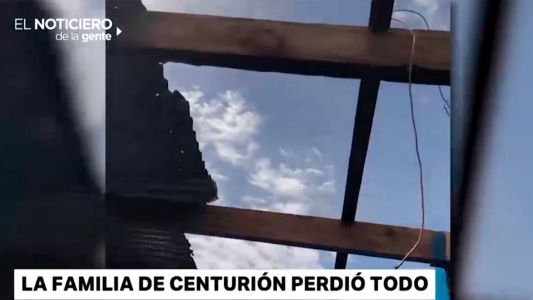El temporal destruyó la casa de la familia Centurión