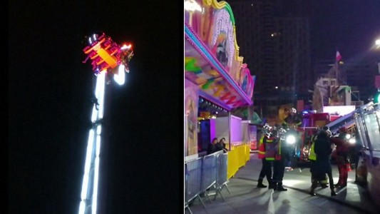 Parque del terror: pasaron Año Nuevo atrapados en un juego mecánico