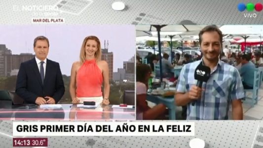 Primer día del año gris en Mar del Plata