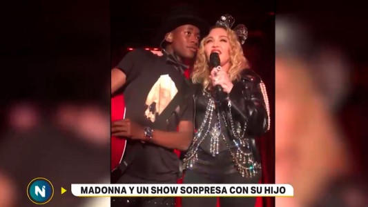 El show sorpresa de Madonna junto a su hijo para recibir el 2019