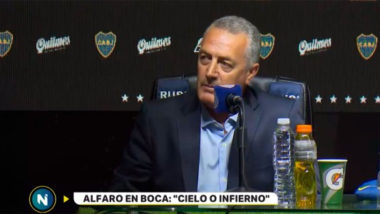 Asumió Alfaro en Boca: "Acá no hay purgatorio: es cielo o infierno"