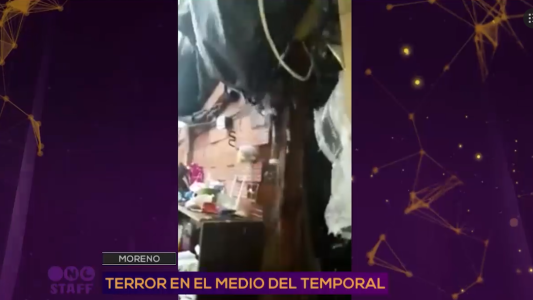 Terror en medio del temporal en Moreno