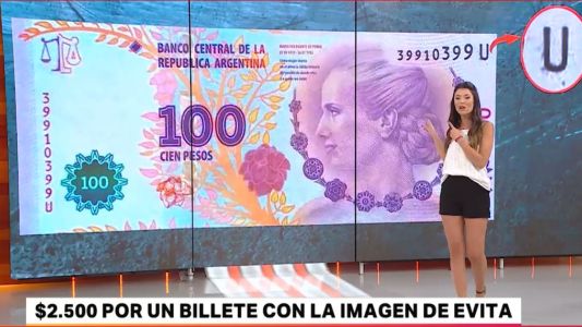 Un coleccionista cordobés pagó 2.500 pesos por un billete de Evita