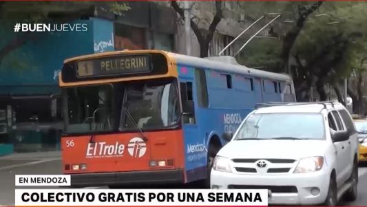 Mendoza: colectivo gratis por una semana