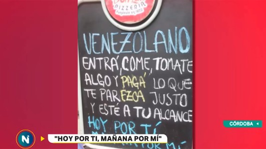 El gesto solidario de los dueños de una pizzería con inmigrantes venezolanos