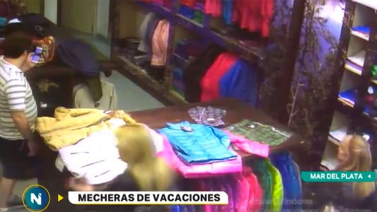 Video: así roban las mecheras en Mar del Plata