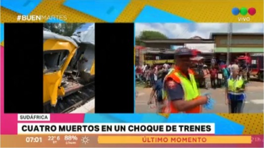 Choque de trenes en Sudáfrica: al menos cuatro muertos