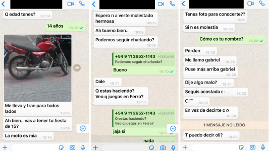Una chica de 14 años pidió helado, el delivery la acosó por WhatsApp y su padre logró que lo echen
