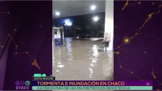 Tormenta eléctrica e inundación en Chaco
