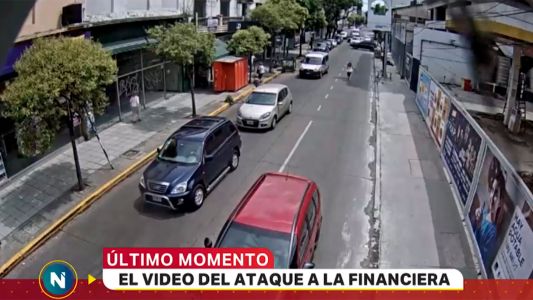 El video del ataque a la financiera en el que mataron a un policía