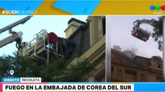 Se incendia la Embajada de Corea del Sur en Recoleta
