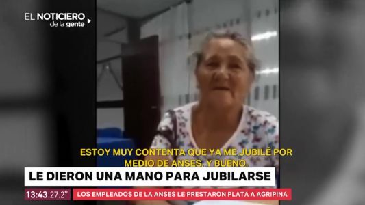 La emoción de Agripina: empleados de Anses juntaron dinero para que pudiera jubilarse