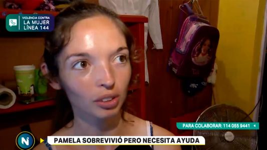 Está embarazada y su pareja le prendió fuego la casa: su emoción al recibir donaciones de vecinos