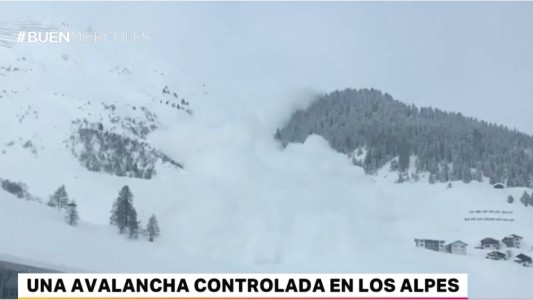 Avalancha controlada: en Suiza dinamitan la nieve