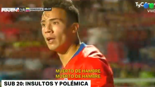 Sub-20: un jugador chileno se disculpó por decirle "muerto de hambre" a un rival venezolano