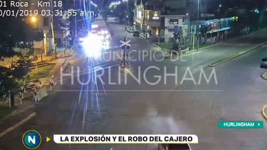 Hicieron explotar un cajero automático en Hurlingham