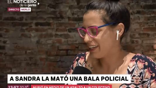 A Sandra la mató una bala policial