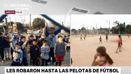 Les robaron hasta las pelotas de fútbol