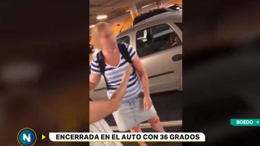 VIDEO: Dejaron a su hija encerrada en el auto con 35 grados y se fueron de compras