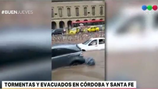 Tormentas y evacuados en Córdoba y Santa Fe