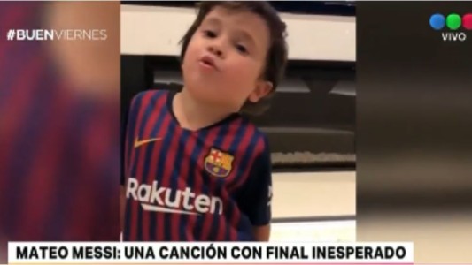 El genial video de Mateo Messi cantando con un final INESPERADO