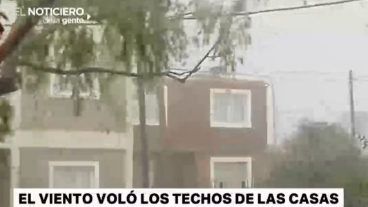 Temporal en Madryn: así se volaron los techos en una casa