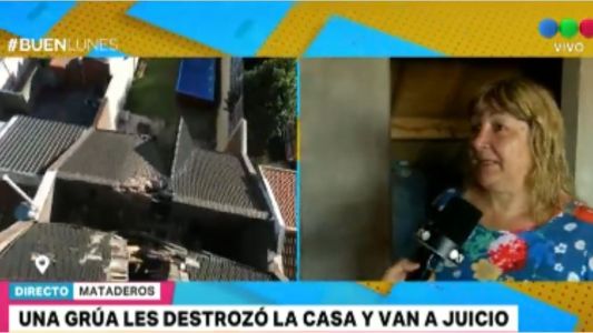 Una grúa les destrozó la casa hace un año: van a juicio