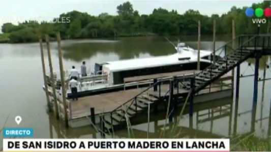 Se inauguró un servicio en lancha de San Isidro a Puerto Madero