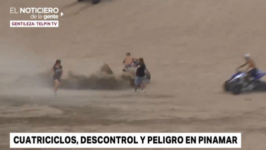 Cuatriciclos en Pinamar: alta velocidad ante la policía y trompos entre la gente