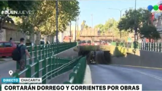 Cortan Dorrego y Corrientes por las obras del tren San Martín