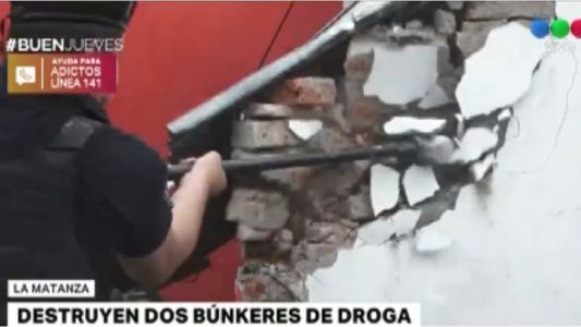 Destruyen dos búnkeres en el oeste del Conurbano