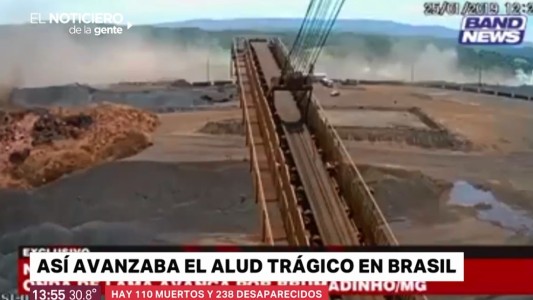 Video impactante: así avanzaba el alud trágico en Brasil