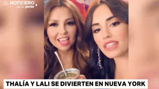 Lali Espósito le dio de probar mate a Thalia: mirá su reacción