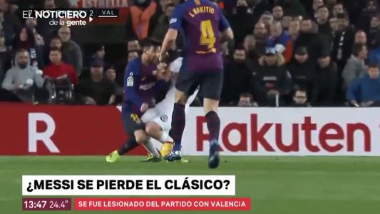 Messi sufrió una contractura y está en duda para el clásico con el Real Madrid