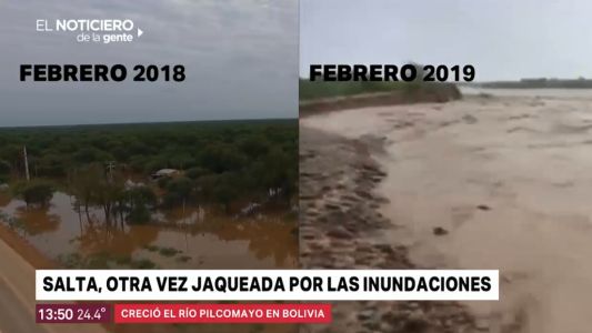 Creció el Pilcomayo en Bolivia y Salta está bajo el agua
