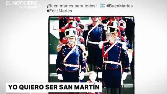Video: el nene de 3 años que es fanático de San Martín y desfiló con los granaderos