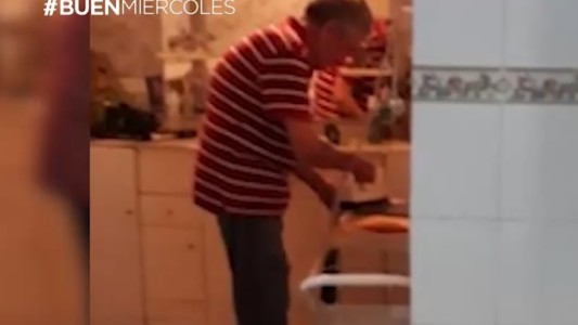 #Viral que emociona: invitó a su abuelo a comer pizza y él se preparó 24 horas antes