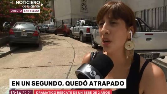 Un nene quedó atrapado en un auto en San Telmo