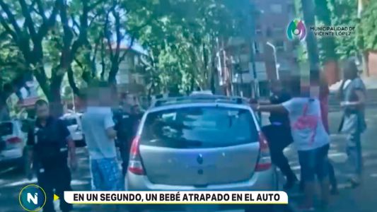 El dramático rescate de una nena que quedó atrapada en un auto